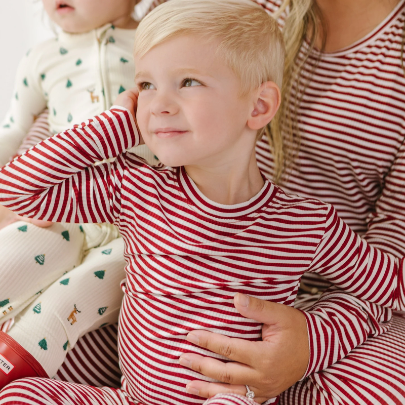 Red Stripe Two-Piece Set