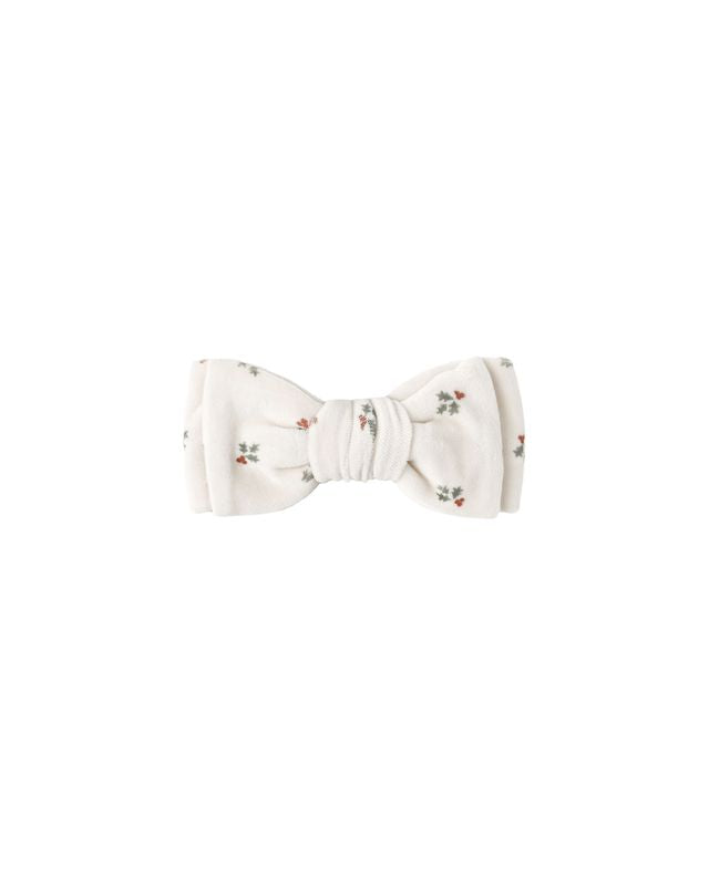 Holly Berry Velour Bow Headband