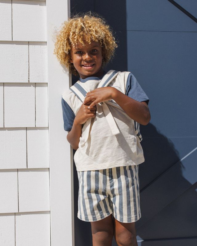 Navy Stripe Dawson Short