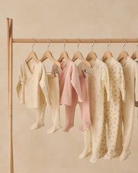 Melon Stripe Wrap Top + Footed Pant Set