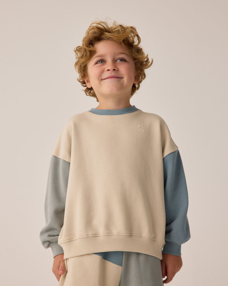 Eucalyptus Color Block Sweatshirt