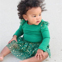 Emerald Shimmer Tutu Bodysuit