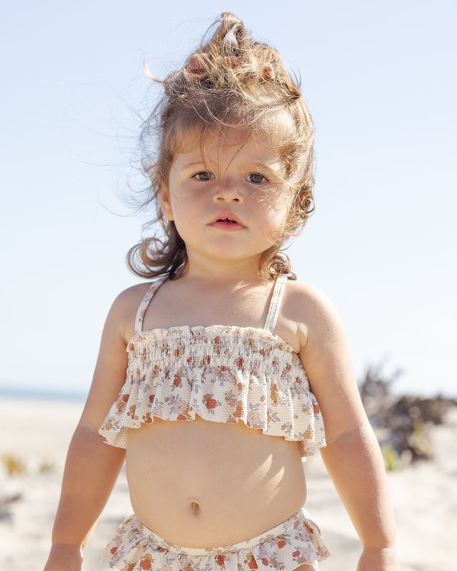 Bloom Smocked Ruffle Bikini