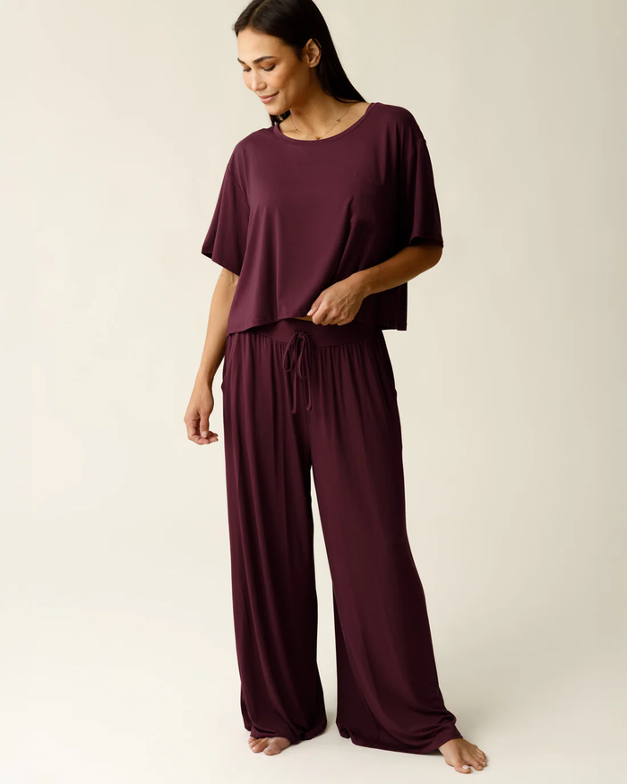Burgundy Aria Bamboo Lounge Pant