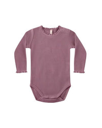 Mulberry Waffle Long Sleeve Bodysuit