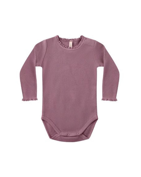Mulberry Waffle Long Sleeve Bodysuit