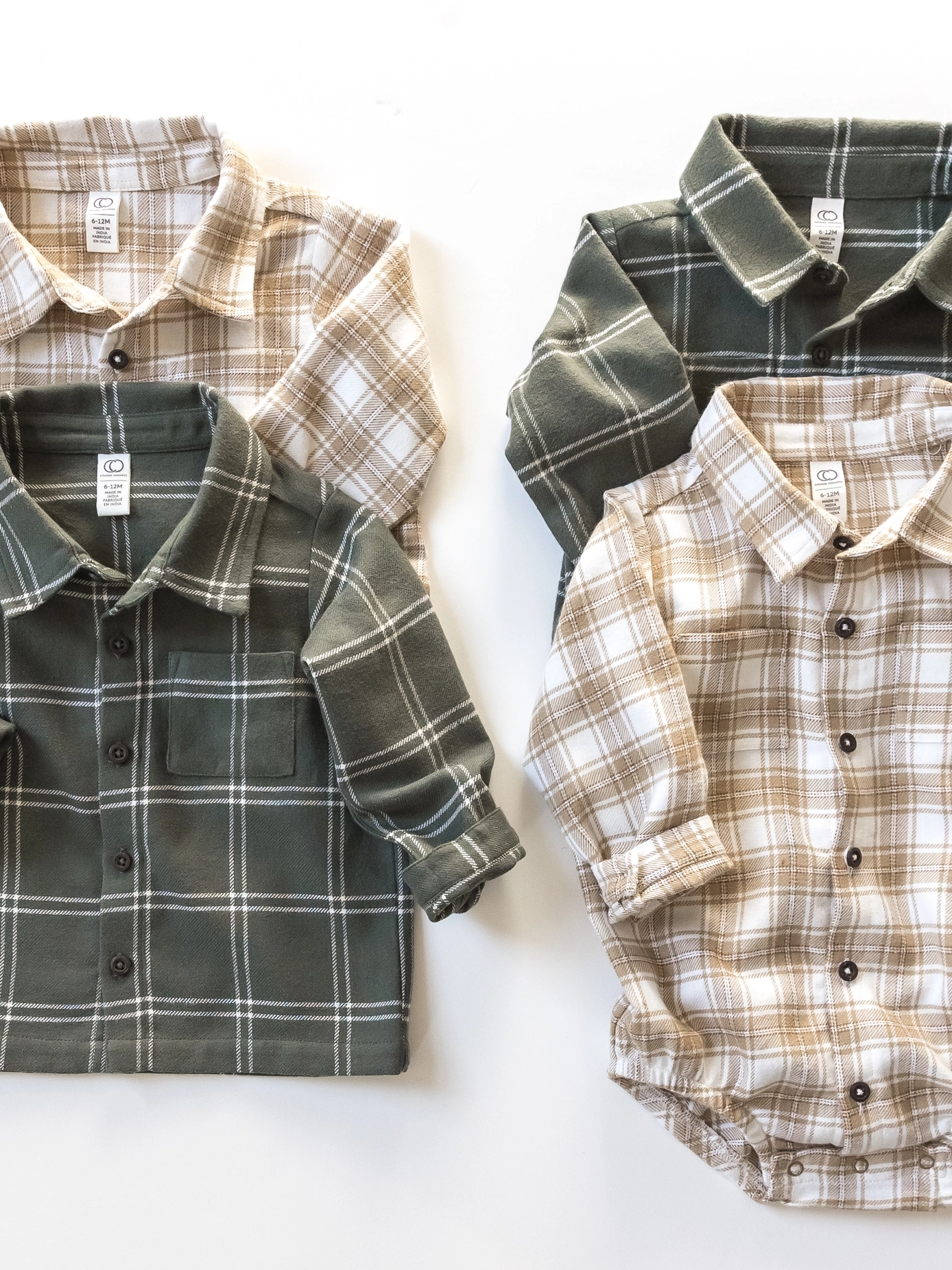 Latte Plaid Flannel Button Down