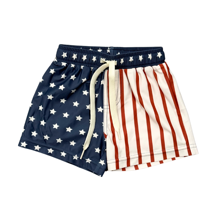 American Flag Swim Shorts