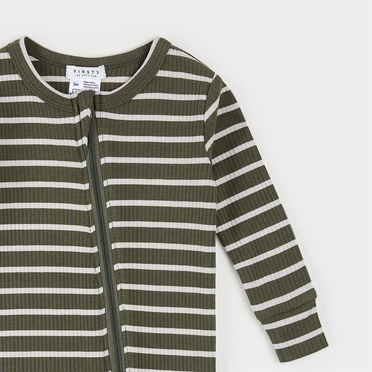Green Striped Modal Ribbed Sleeper