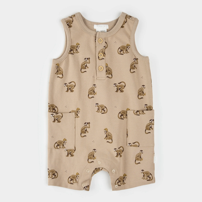 Monkey Pocket Romper