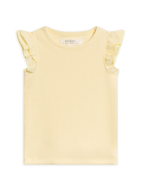 Butter Daphne Ribbed Ruffle Tank