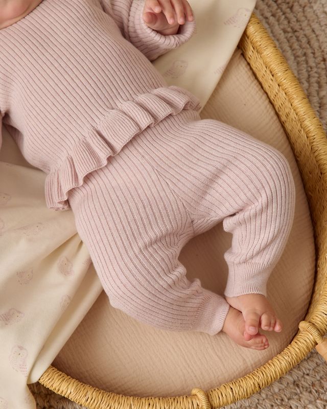 Lilac Rib Knit Legging