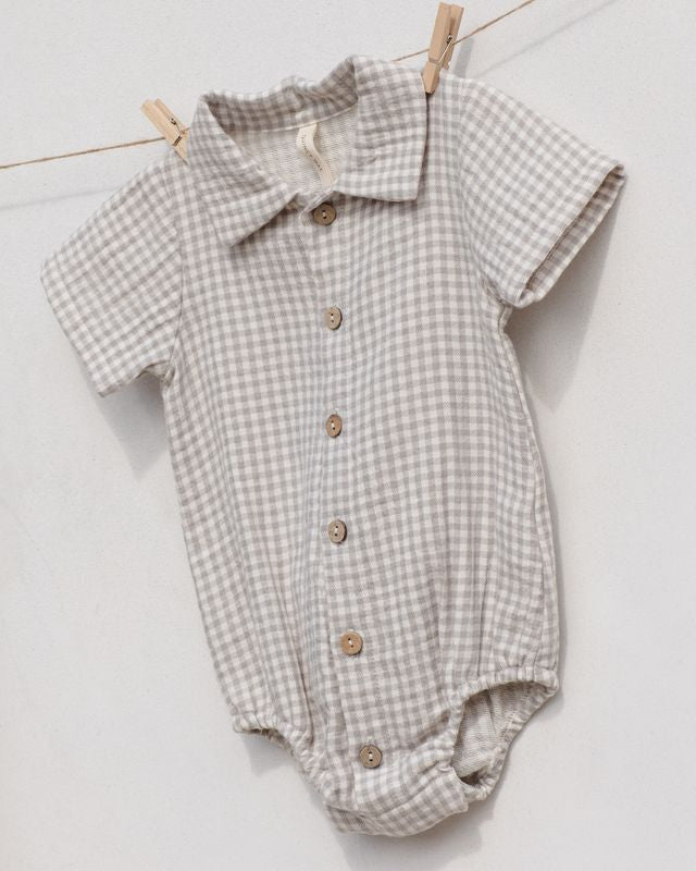 Sage Gingham Matteo Romper