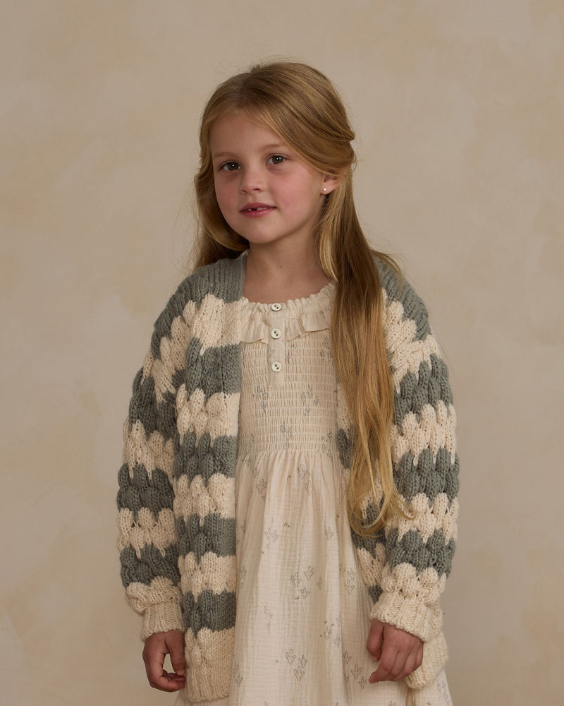 Laurel Stripe Bubble Knit Cardigan