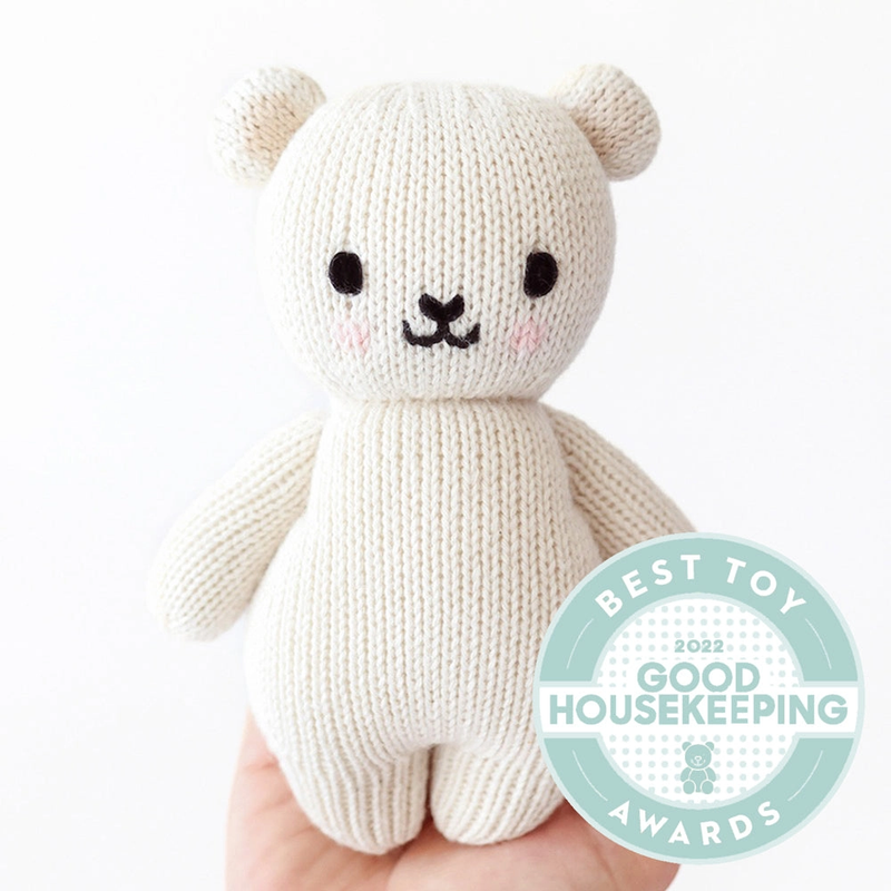 Baby Polar Bear Knitted Doll