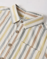 Valencia Stripe Collared Short Sleeve Shirt