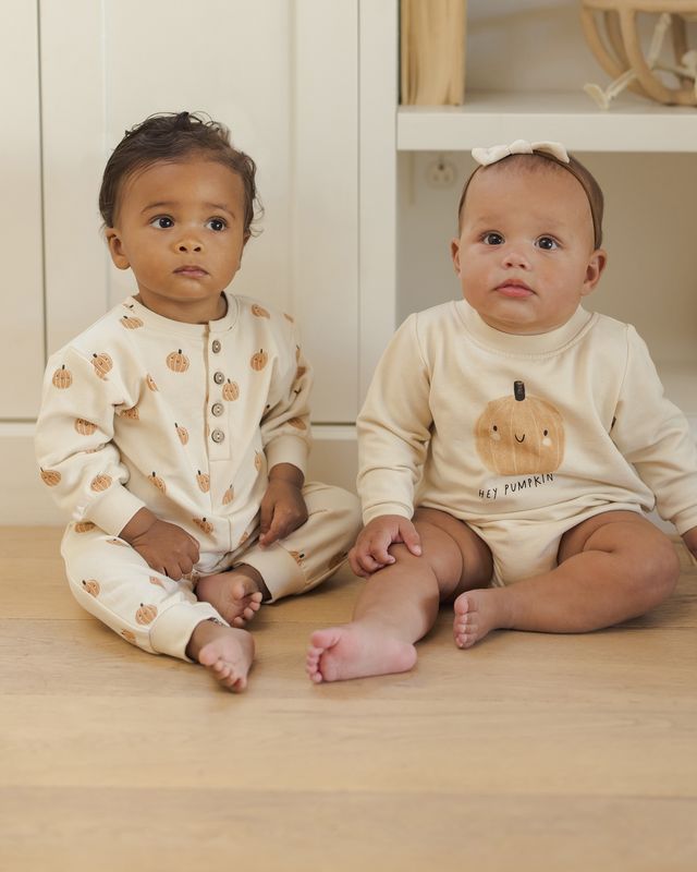 Pumpkin Crewneck Bubble Romper