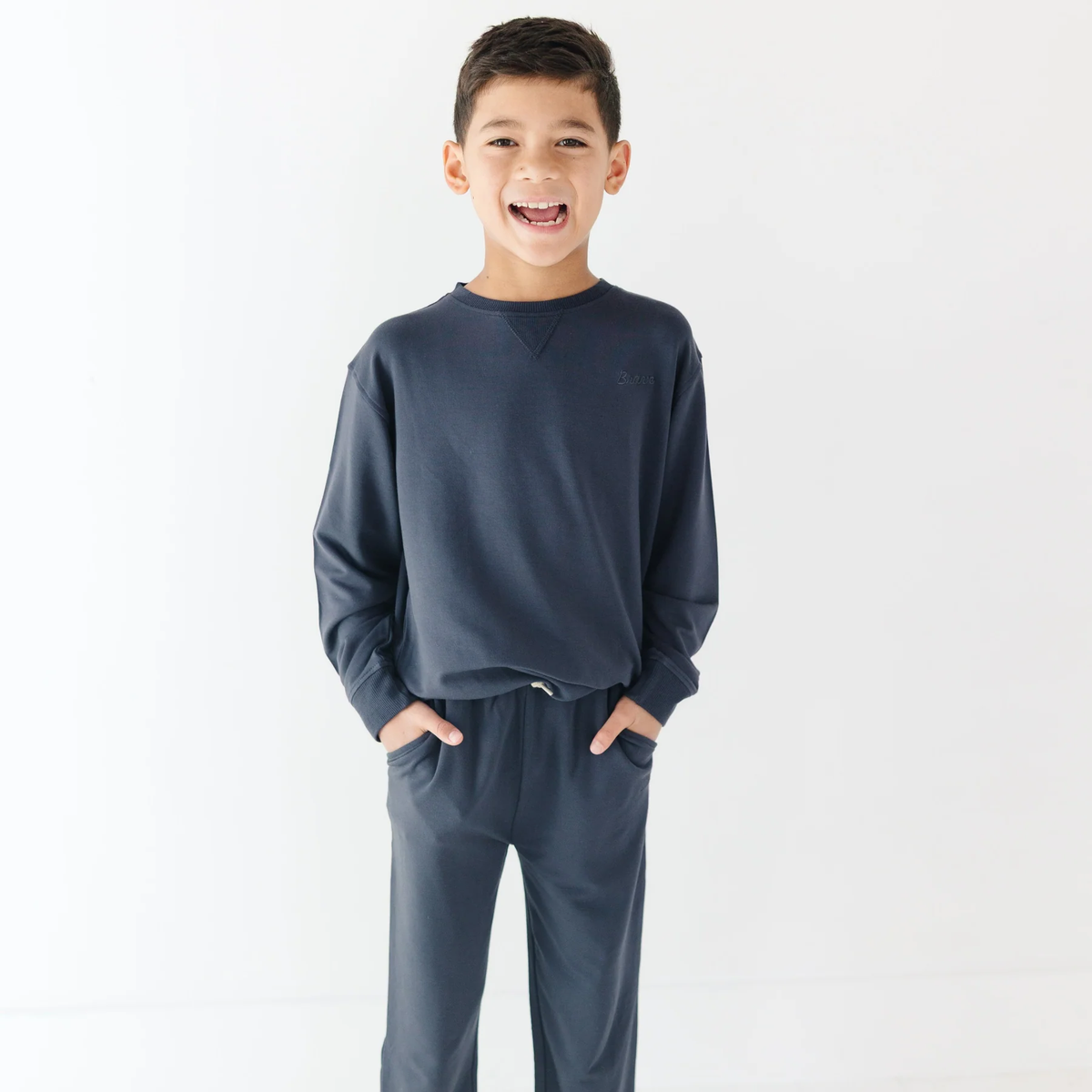 Dark Navy Brave Bamboo Terry Pullover