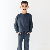 Dark Navy Brave Bamboo Terry Pullover