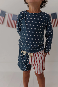 American Flag Swim Shorts