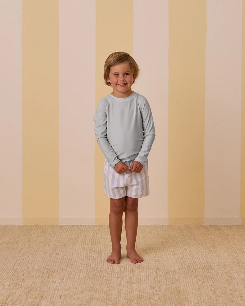 Blue Stripe Swim Trunk