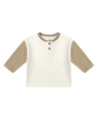 Gold Long Sleeve Henley Tee