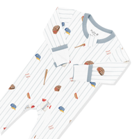 Home Run Bamboo Zippered Footie