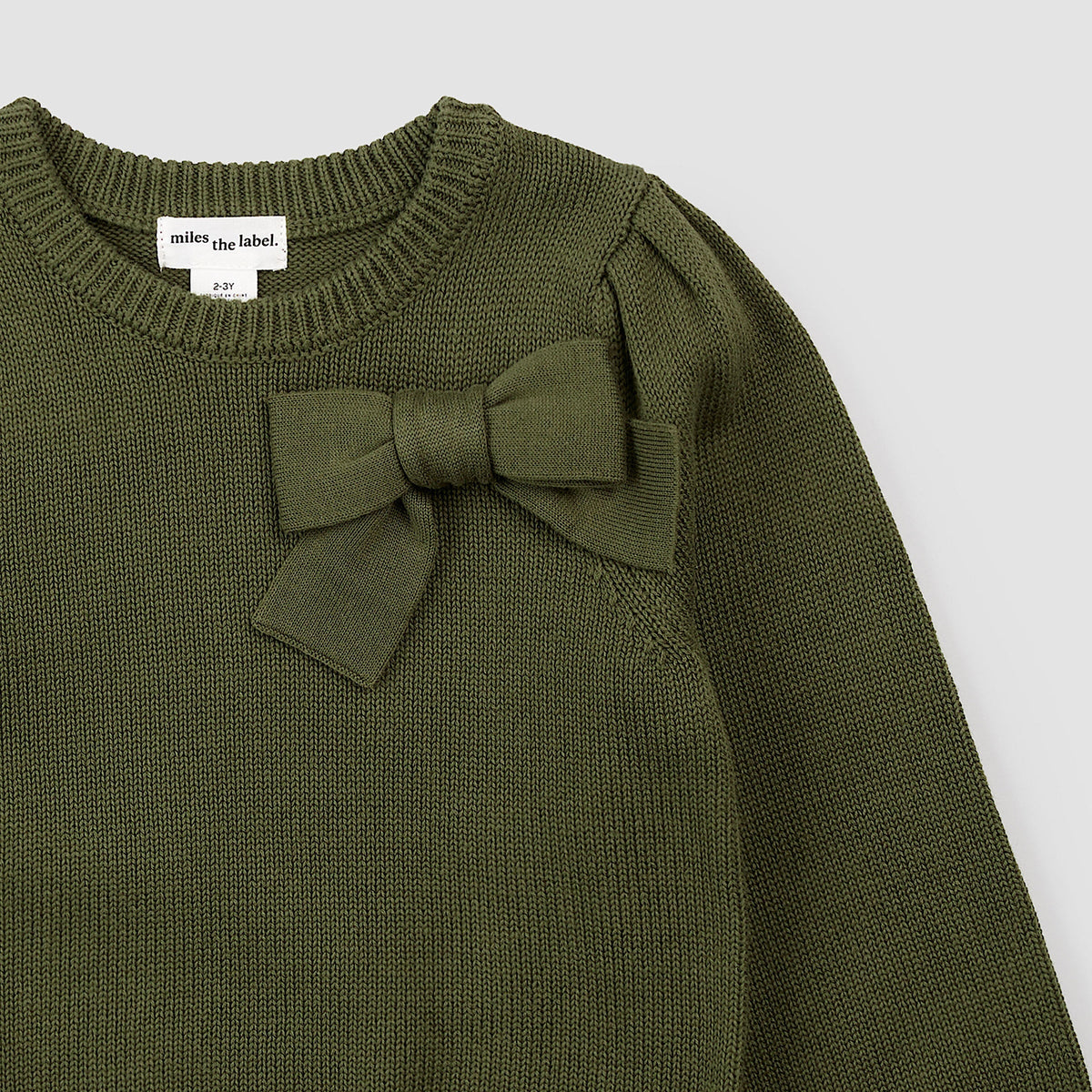 Moss Bow Knit Sweater