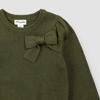 Moss Bow Knit Sweater