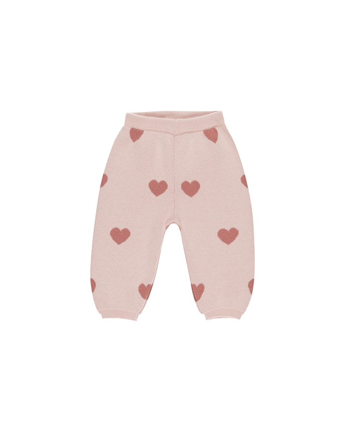 Pink Heart Knit Pants