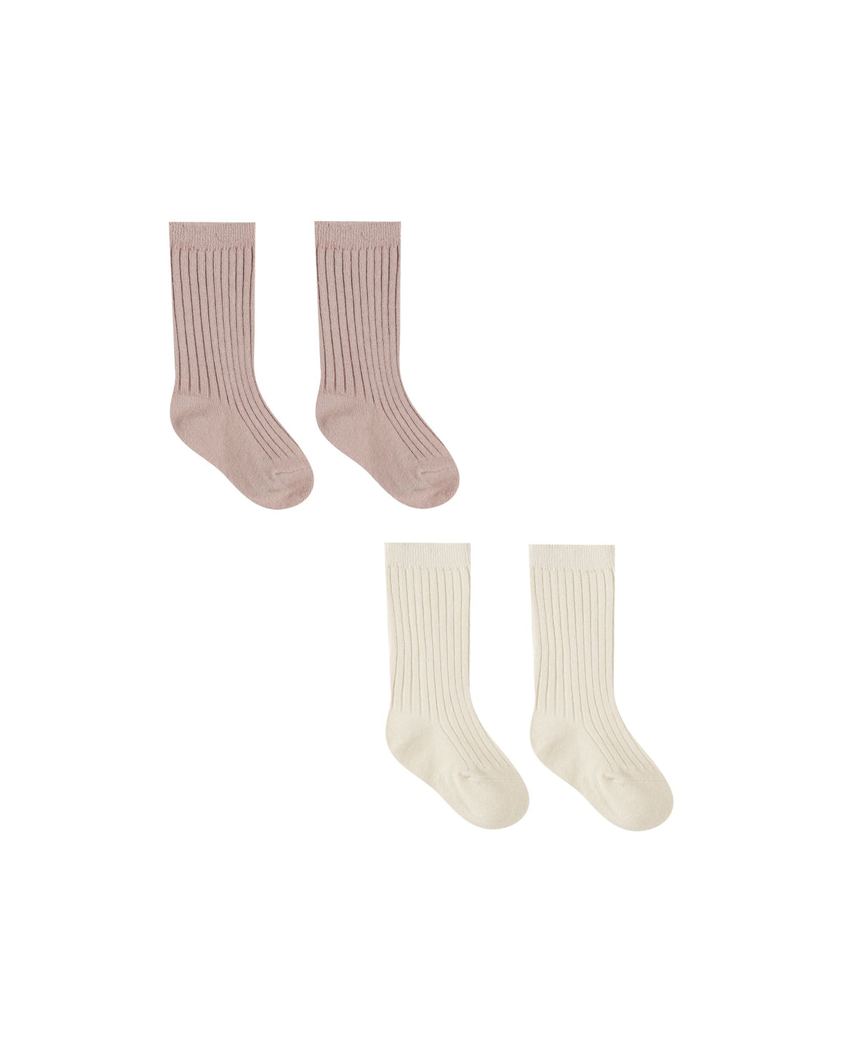 Mauve + Natural Socks Set