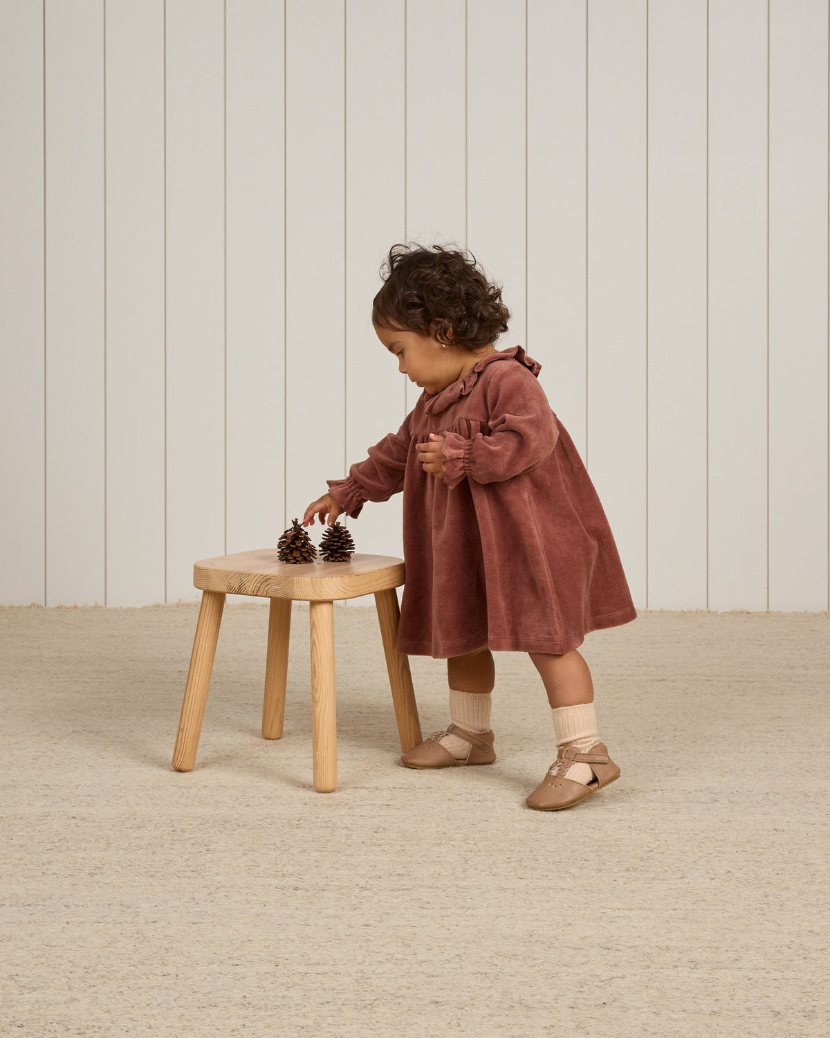 Cranberry Velour Dress