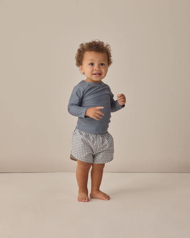 Ocean Gingham Swim Short