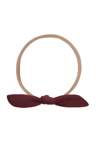 Burgundy Little Knot Headband