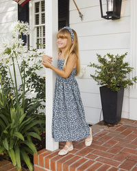 Navy Floral Padded Headband
