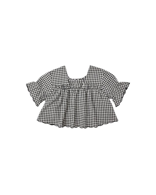 Black Gingham Francie Blouse