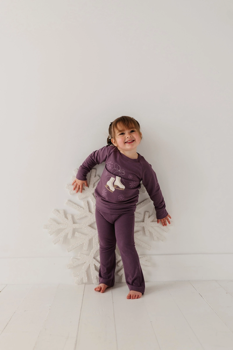 Plum Bamboo Flare Pants