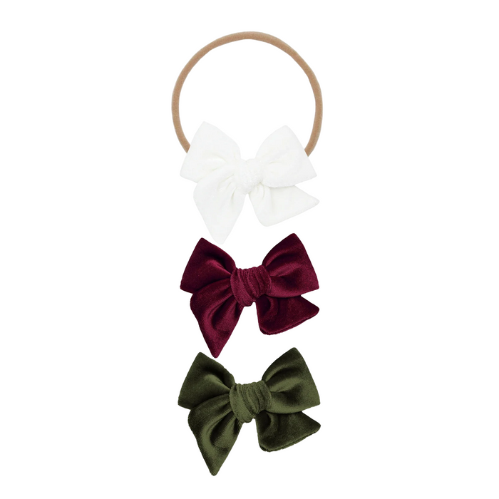 Holiday Velvet Bow Set