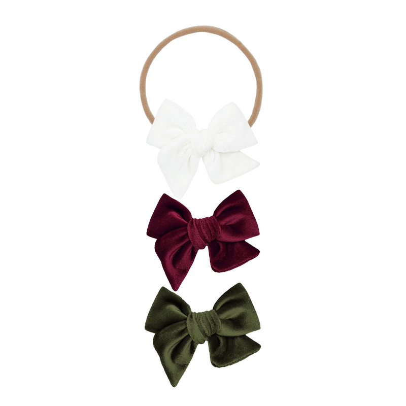 Holiday Velvet Bow Set