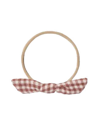 Red Gingham Little Knot Headband