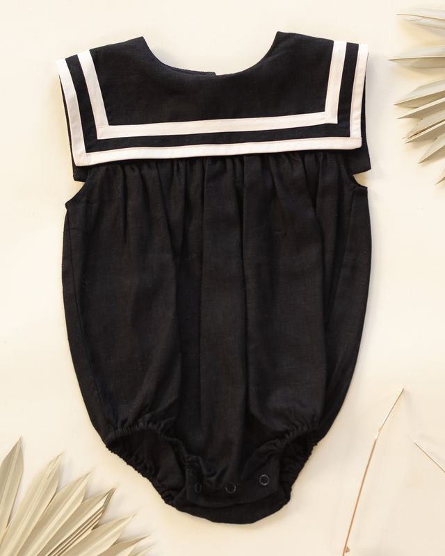 Black Sailor Romper