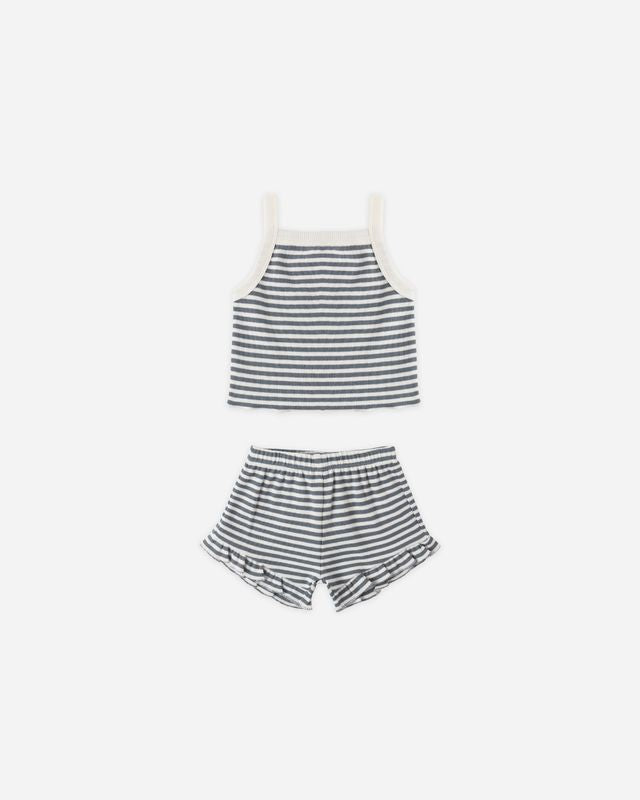 Ocean Stripe Evie Tank + Shortie Set