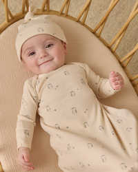 Owls Knotted Gown Set