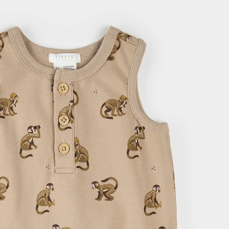 Monkey Pocket Romper