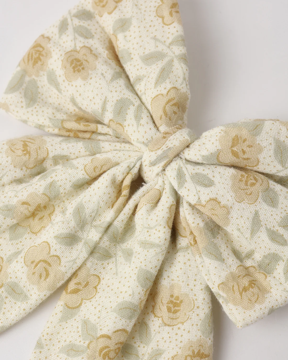 Yellow Floral Oversized Bow