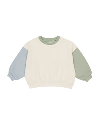 Sage Colorblock Relaxed Sweatshirt