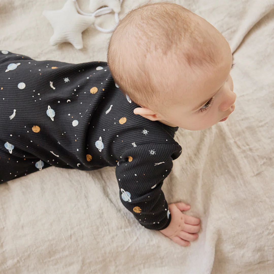 Galaxy Ribbed Footed Sleeper