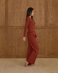Tween Ruby Ditsy Ribbed Lounge Set