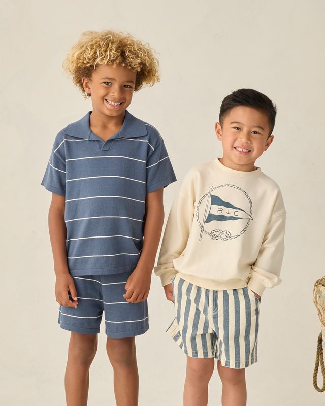 Navy Stripe Chandler Knit Short