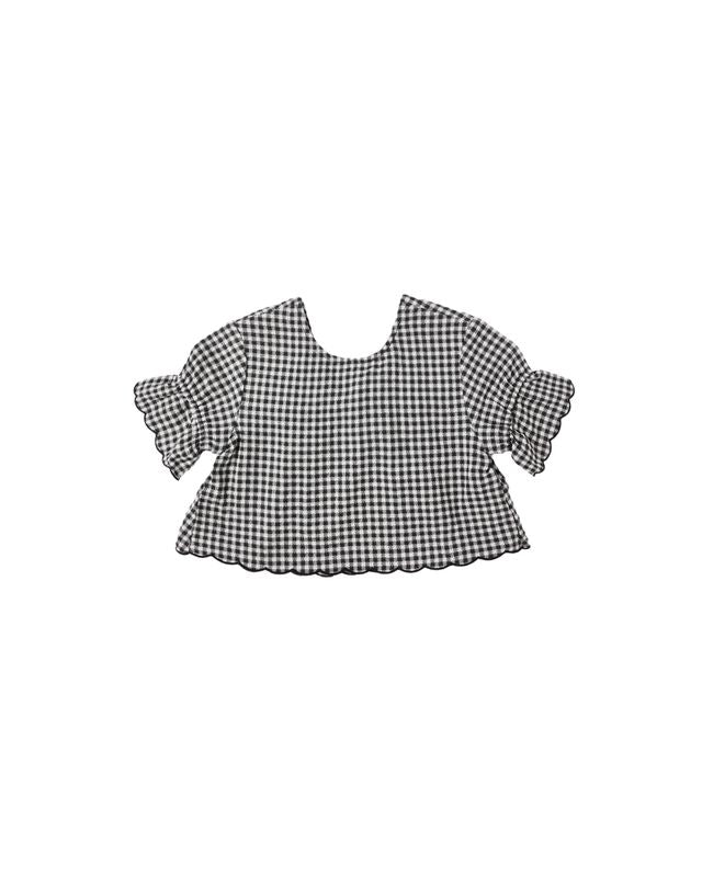 Black Gingham Francie Blouse